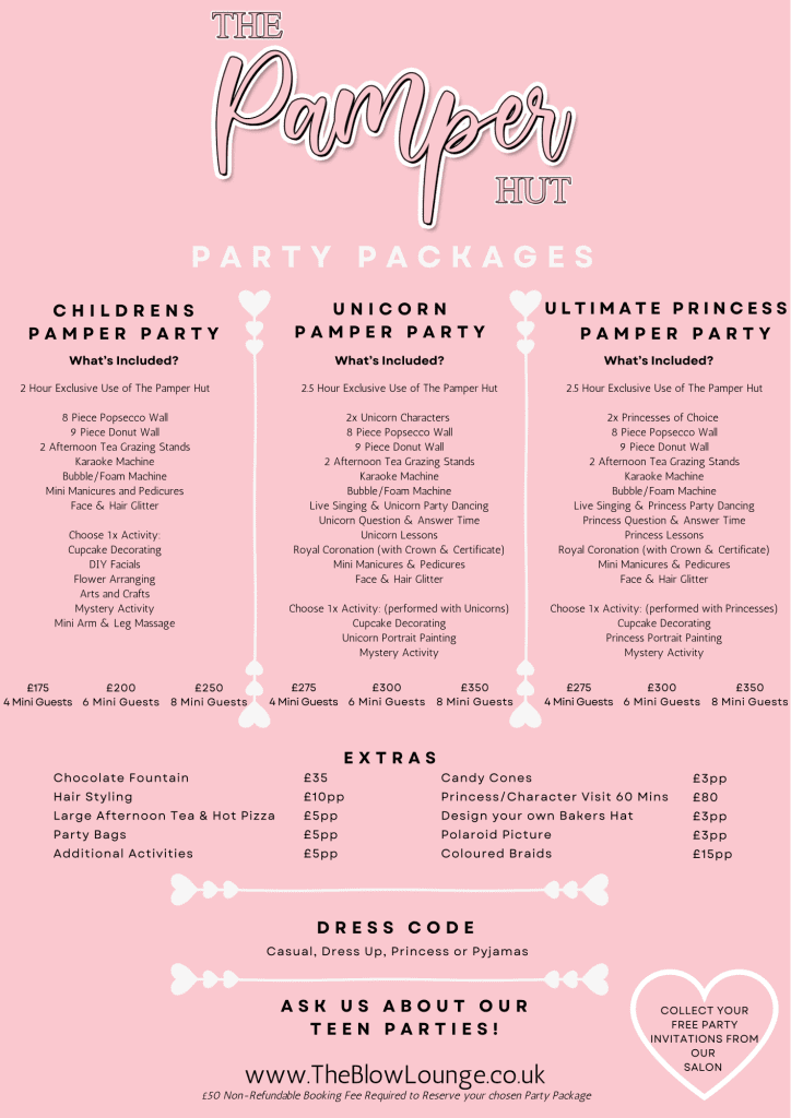 Pamper party deals